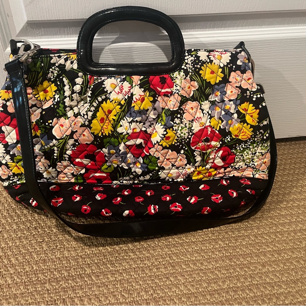 Floral Black Handbag